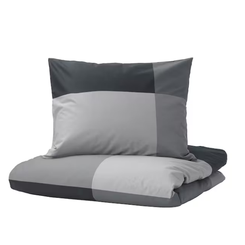 IKEA BRUNKRISSLA Пододеяльник и наволочка черный150х20050х60 см 4000₽