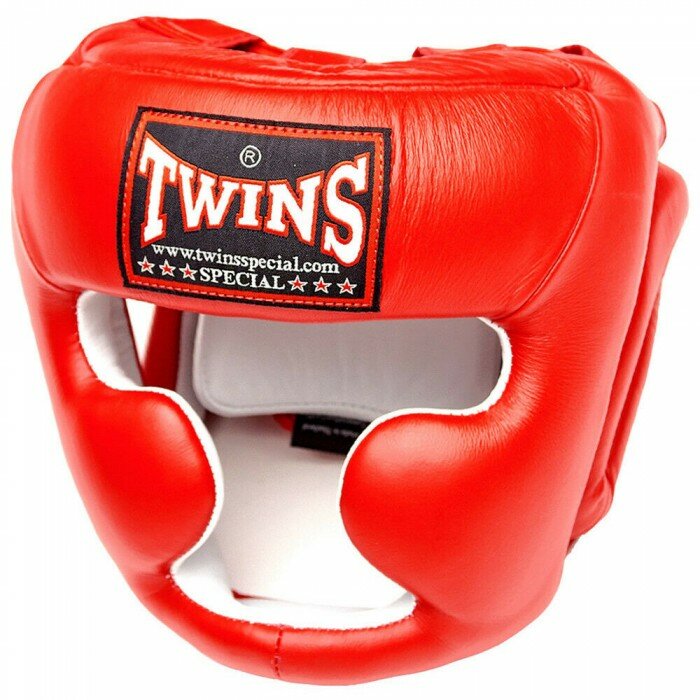 Шлем боксерский Twins head protection hgl-3 красный (Кожа, Twins, S, 260, 220, 130, Красный) S