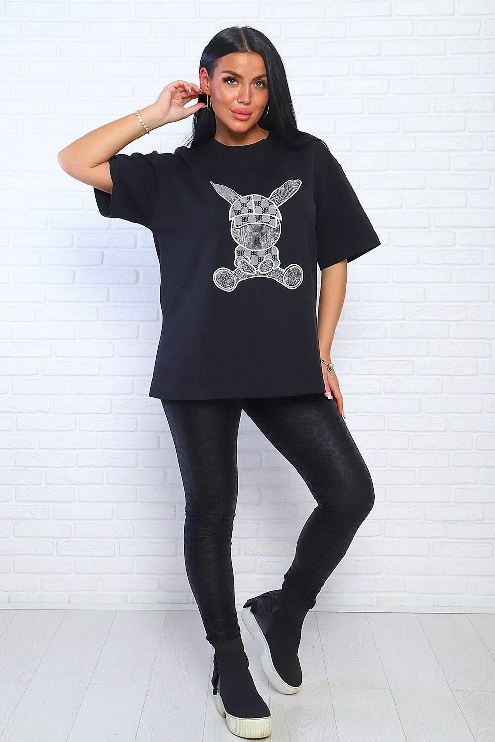 Легинсы Натали, размер 52, темно-серый, темно-серый — фото 1