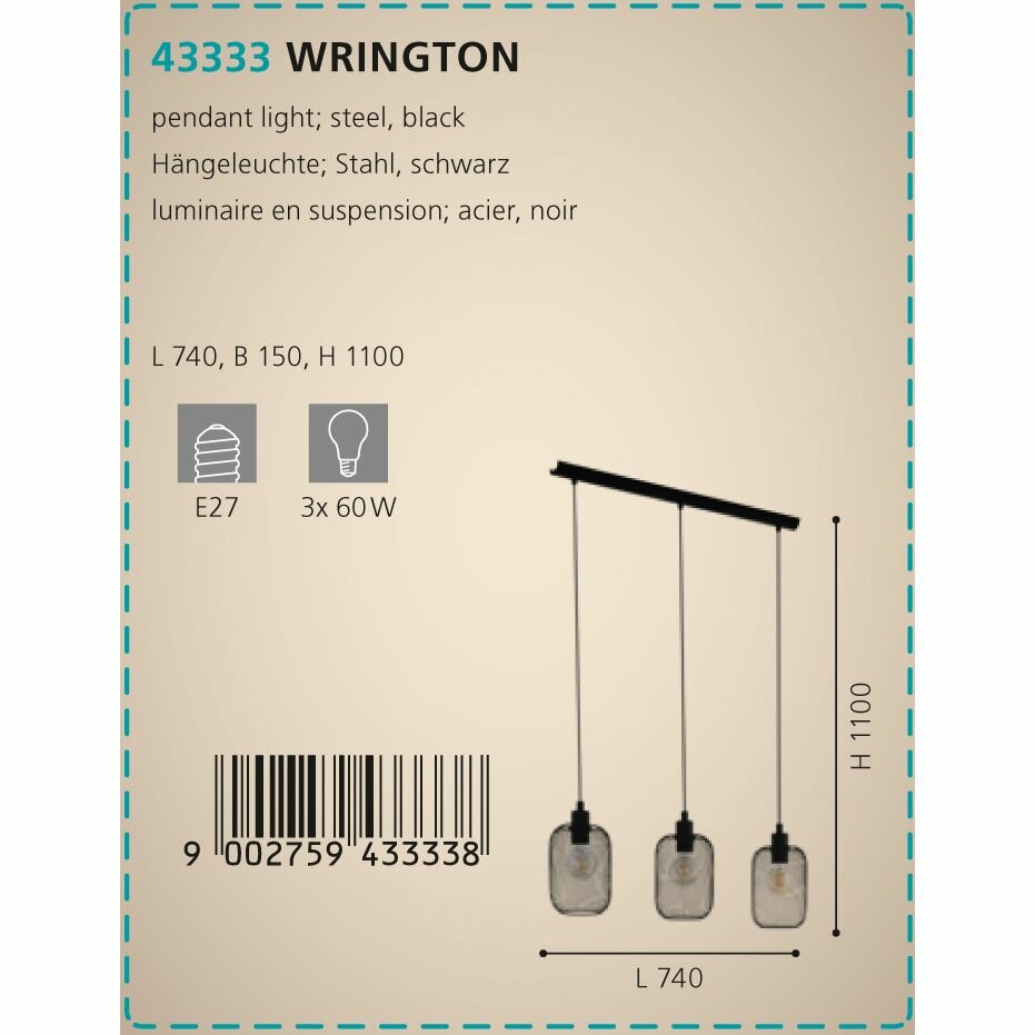 Светильник Eglo WRINGTON 43333 - фото №13