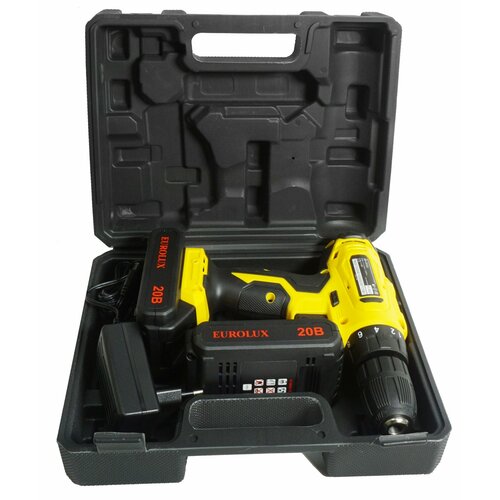 Дрель-шуруповерт аккумуляторная ДА-202Li Eurolux 5360₽