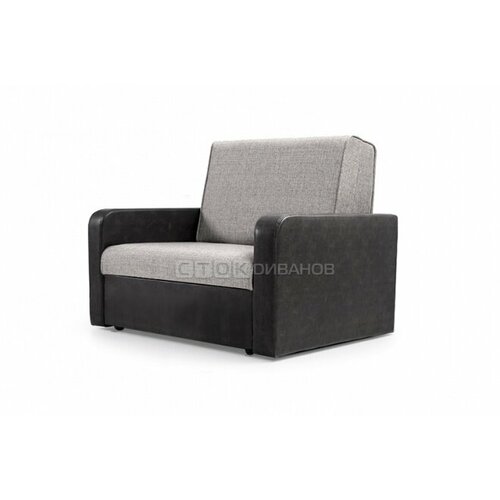 Кресло-кровать Сток Диванов Соло-аккордеон Grey серый/бежевый 95 см, механизм аккордеон