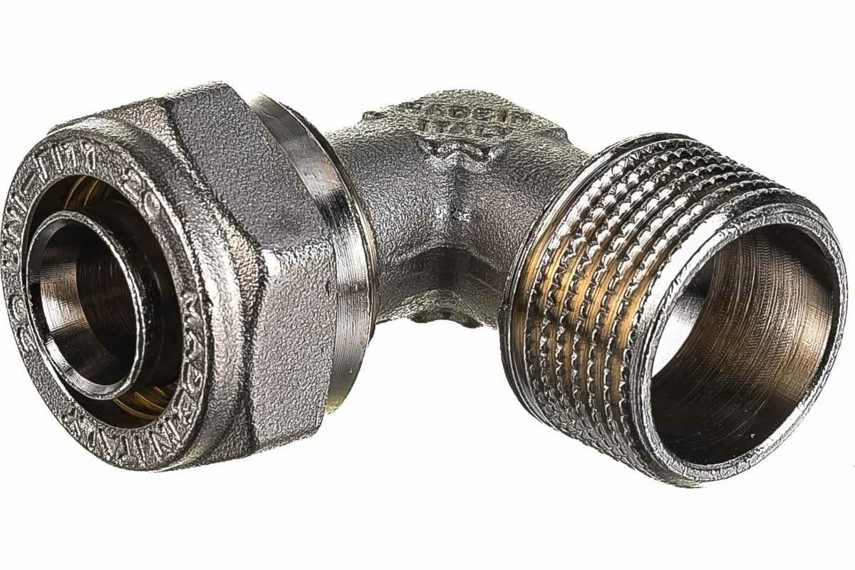 фото Обжимной угол обж-Н 20х3/4 никелированный Uni-Fitt 665N7300