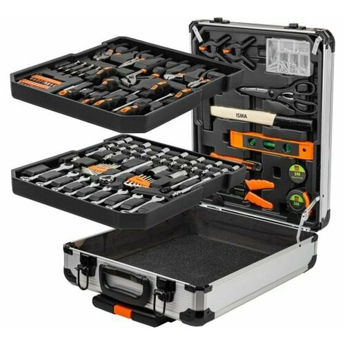 Набор инструментов ISMA в пластиковом кейсе (186 предметов) ISMA-ISMA186-3(57361)