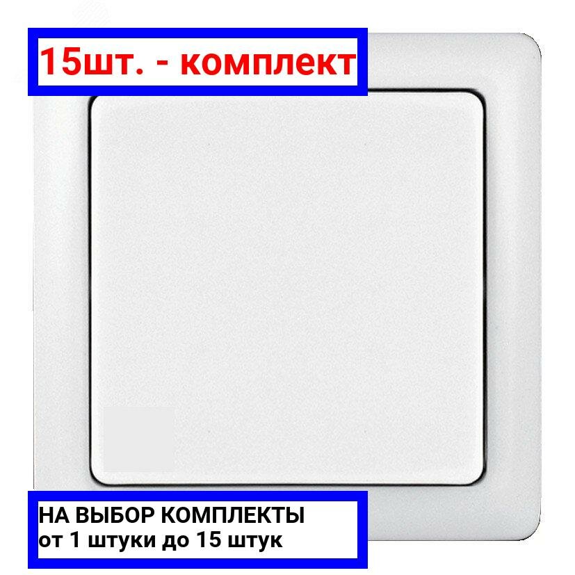 15шт. - ХИТ Выключатель одноклавишный наружный 250В 6А белый / Systeme Electric; арт. VA16-131-B; оригинал / - комплект 15шт