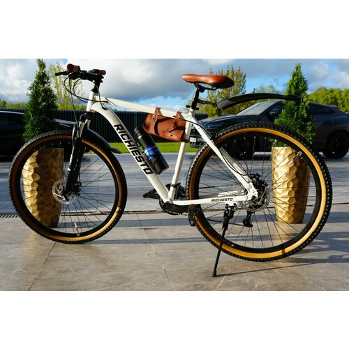 Велосипед 275 Richiesto алюминиевая рама 21 Горный ВзрослыйПодростковый Лёгкий белый с коричневым 25900₽