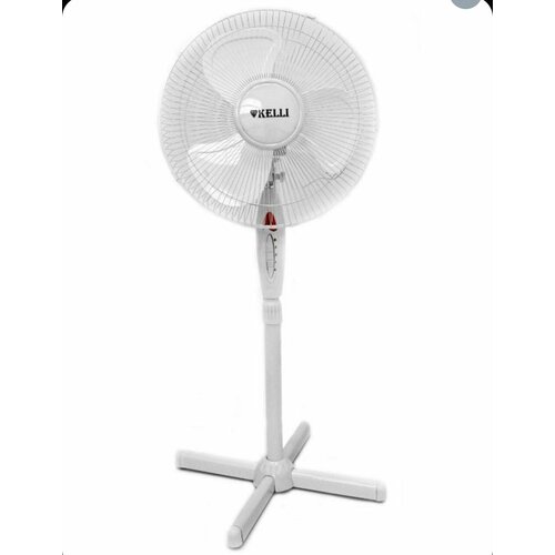 Вентилятор напольный Kelli 120W 20м 3 скорости белый с подсветкой 278700₽