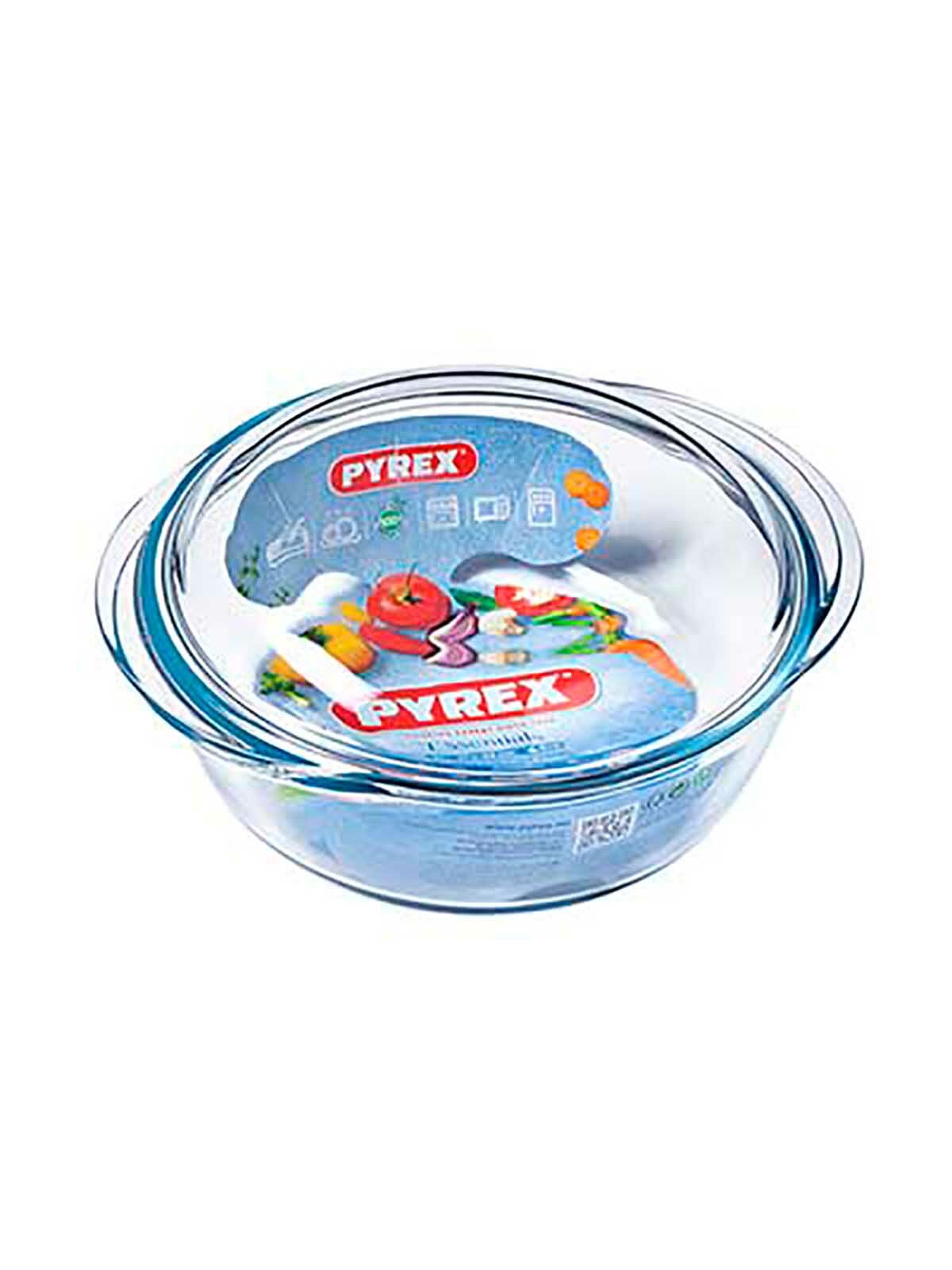 фото Кастрюля с крышкой Pyrex Essentials, стеклянная, 1,4 л