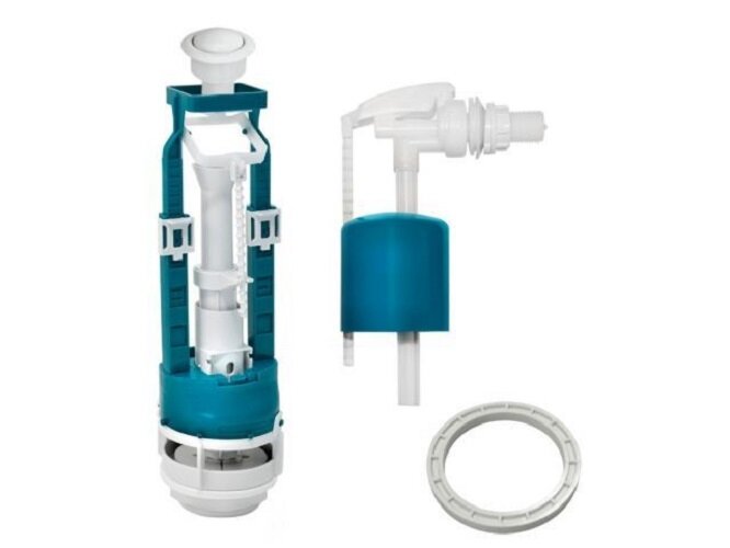 фото Арматура белая кнопка, бок. подводка, ИнкоЭр (И - СБ1-БпрН-Б-М Р)