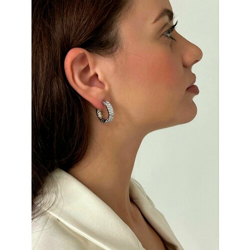 Серьги Keep Ring, серебряный