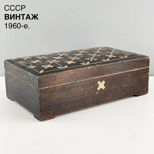 Винтажная шкатулка Русский стиль Дерево СССР 1960-е 2500₽