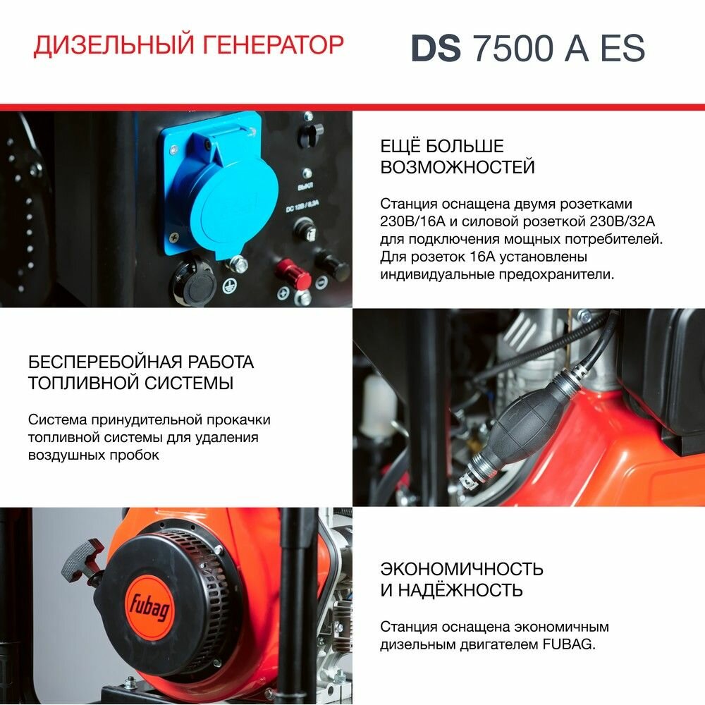 Дизельный генератор Fubag DS 5500 A ES - фото №3