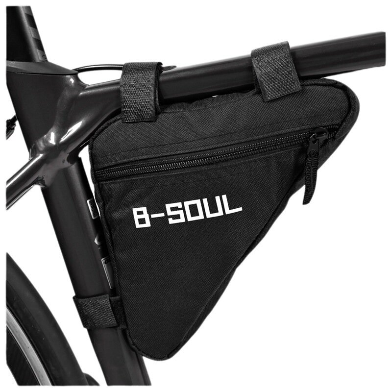 фото Сумка велосипедная B-SOUL Factory Source Bike Beam Bag, быстросъемная, передняя, черная/синяя