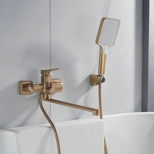 Изображение товара Смеситель для ванны Shevanik S9922G, золотой сатин