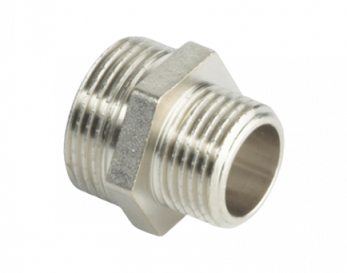 Бочонок 3/4" х 1/2" наружная резьба, переходной, никелированный, 1 шт. — фото 1