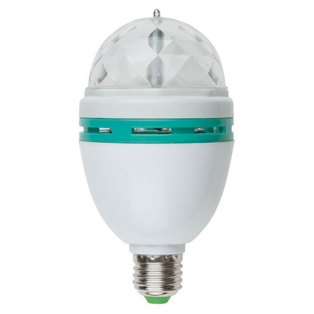 Лампа светодиодная VOLPE Disco проектор 3Вт RGB E27 белый