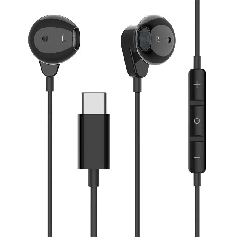 Наушники USB Type C ЦАП Аудиоконвертер Цифровые проводные наушники 32 бит 384 кГц с микрофоном для Xiaomi Redmi Huawei Pixel Samsung Sony, Черный