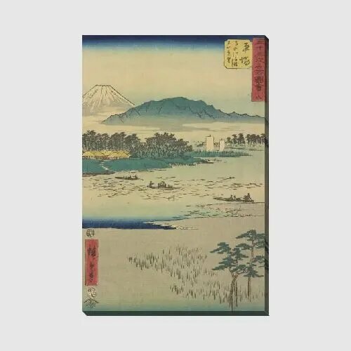 Картина на холсте Станция Хирацука (1855) (Hiratsuka station