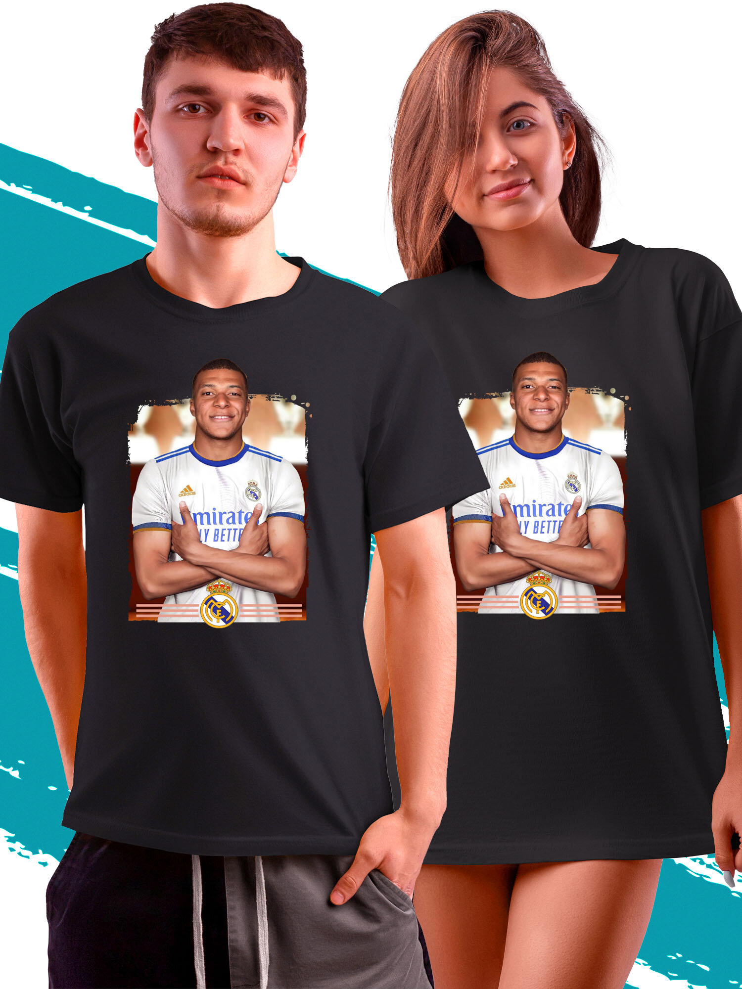 Футболка PhilShop Реал Мадрид Mbappe Мбаппе, размер 8XL, черный