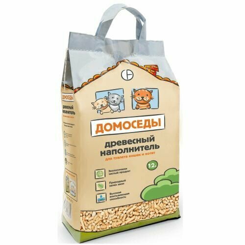 Наполнитель для кошачьего туалета Домоседы Древесный 12 л 5кг