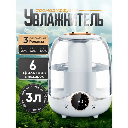 Увлажнитель воздуха для дома с аромадиффузором 3л 3297₽
