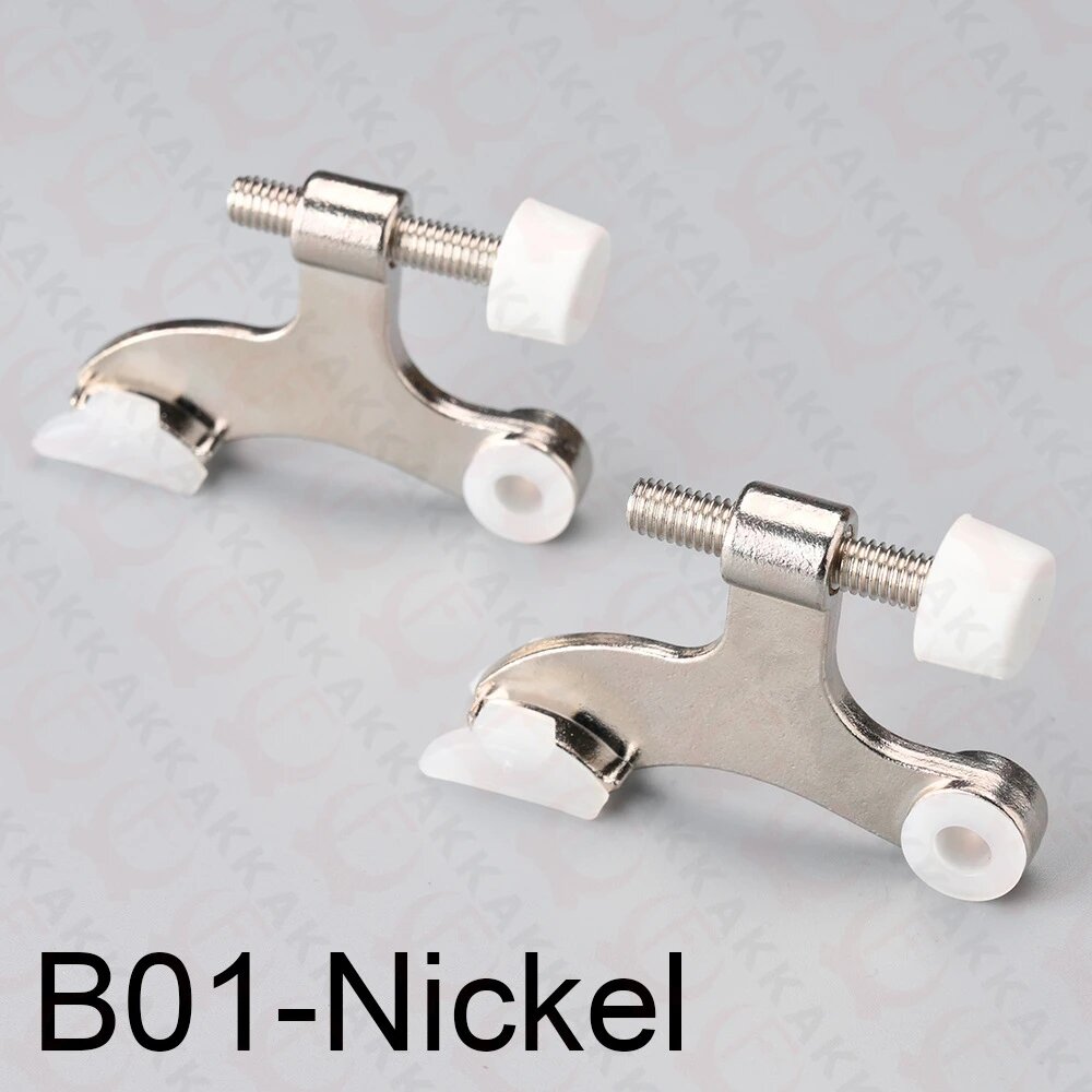 2 шт, скрытые дверные ограничители с резиновым бампером, silver nickel