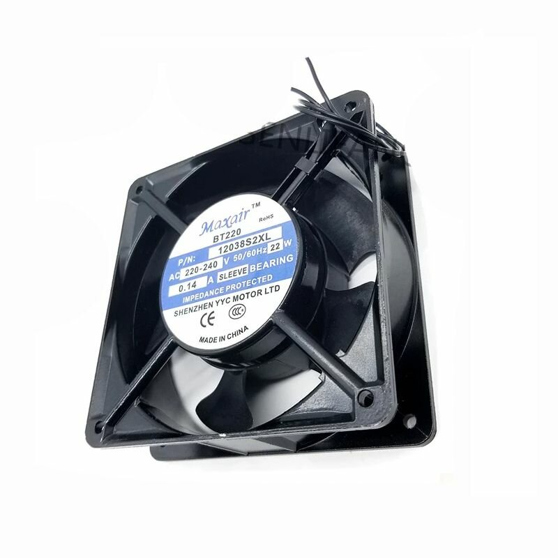 Новый вентилятор для Maxair 12 см 12038S2XL BT220 120*120*38 мм AC220-240 В 0,14 А 22 Вт 2-линейный подшипник скольжения охлаждающий