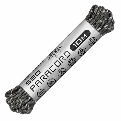 Паракорд 550 CORD nylon 10м RUS световозвращающий (graphite)