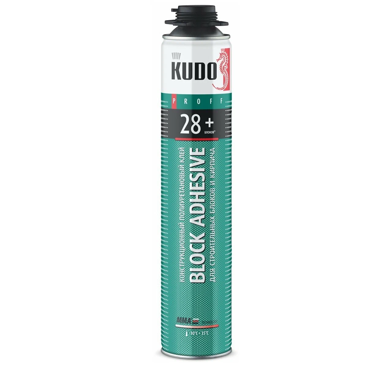 Клей-пена Kudo Proff 28+ ABL 12 шт. для строительных блоков и кирпича, всесезонная, 1000 мл — фото 1