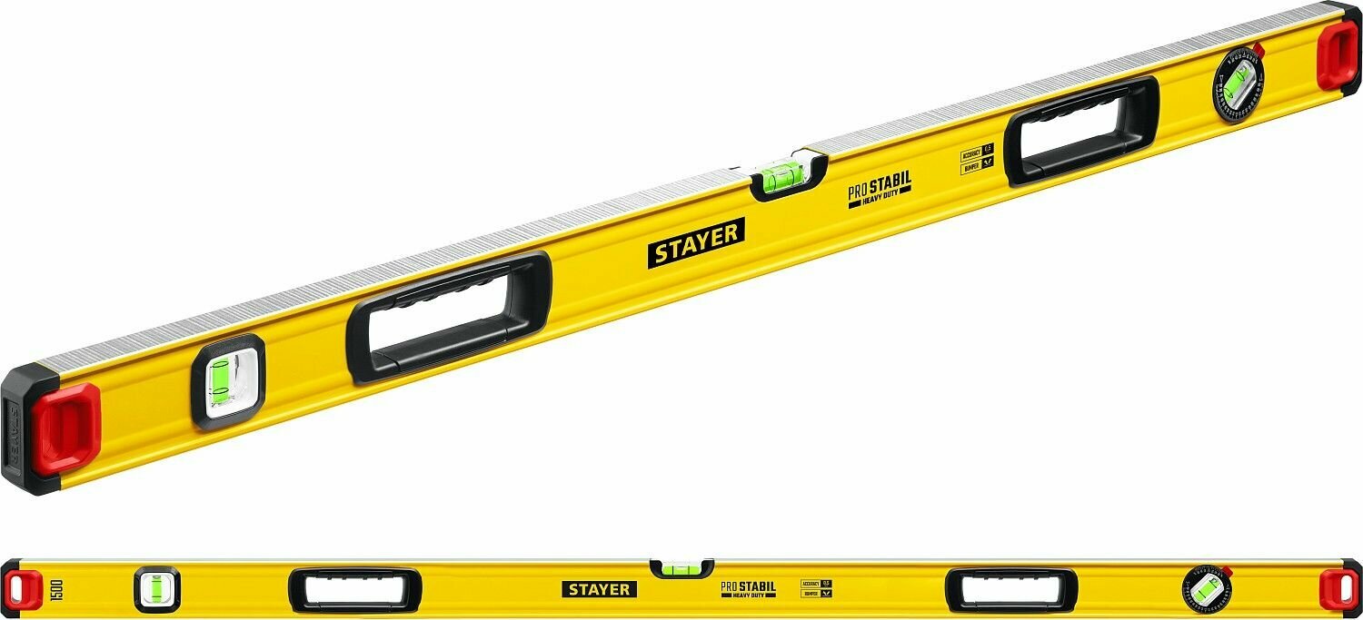 Уровень STAYER PRO STABIL 1500 мм усиленный профиль поворотный глазок профессиональный 3471-150_z02
