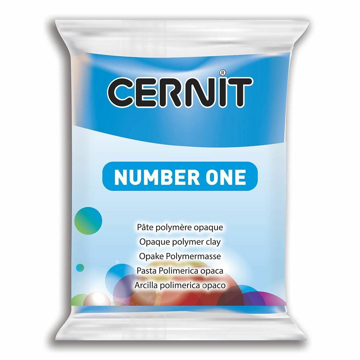 Пластика Cernit Полимерная, запекаемая, №1, цвет 200, голубая, 56-62 г, CE0900056