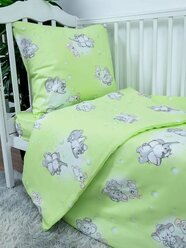 Постельное белье avika "Слоники", бязь, 100% хлопок, для новорожденных
