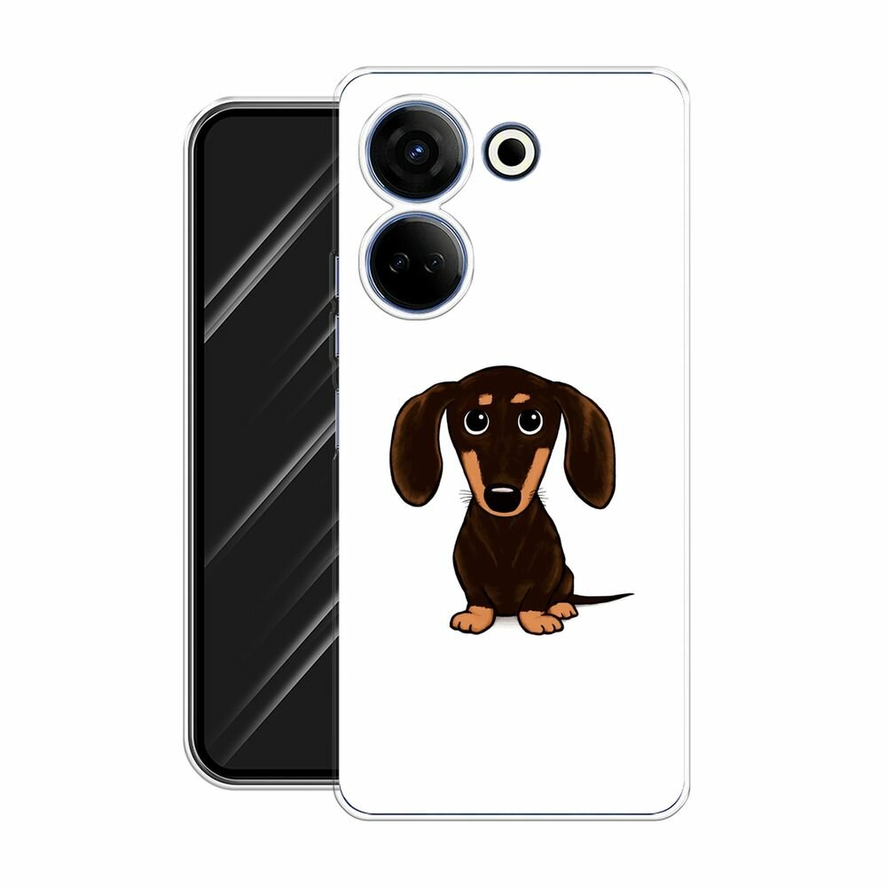 Чехол на Tecno Camon 20/20 Pro 4G / Текно Камон 20/20 Pro 4G с принтом "Маленькая такса" — фото 1