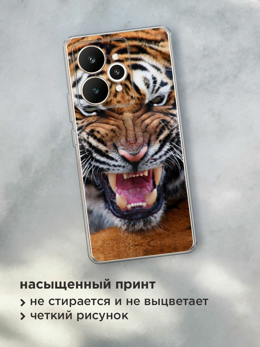 Силиконовый чехол на Realme 15 / Реалми 15 с принтом "Тигр" — фото 1
