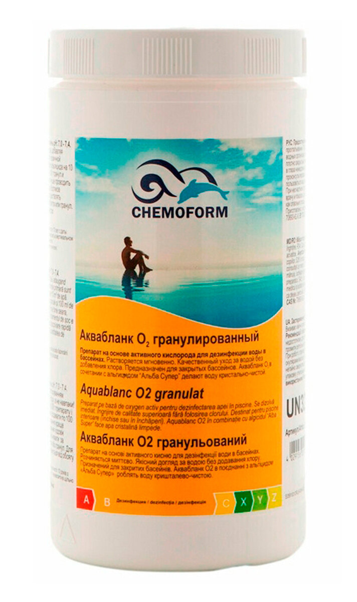 Активный кислород для бассейна Аквабланк гранулы 1 кг Chemoform   Химия для бассейна   Средство для ухода за водой