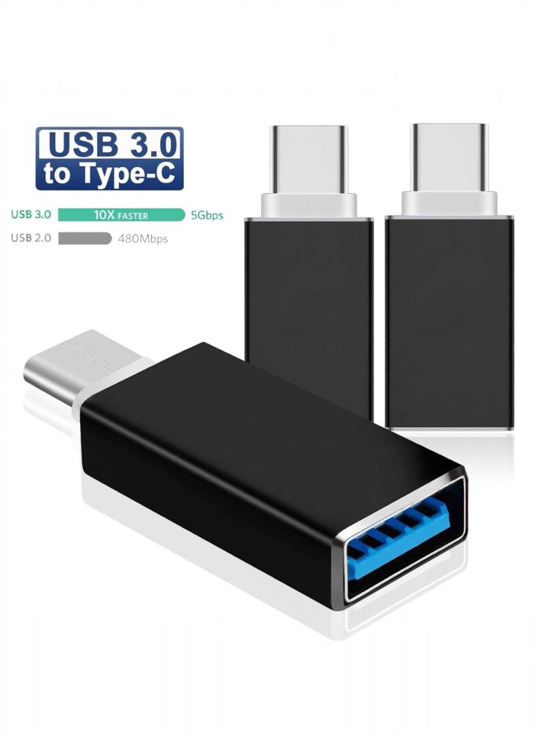OTG адаптер Type-C ↔ USB для флешки, смартфона и планшета, переходник USB-C — фото 1