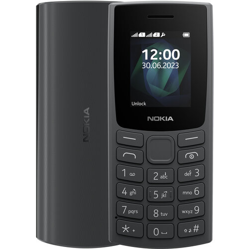 Телефон Nokia 105 4G (2023), 2 SIM, черный