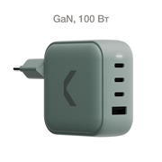 Быстрое зарядное устройство COMMO 100W Key Charger 3xUSB-C + 1xUSB-A, 100 Вт, Сommo Grey