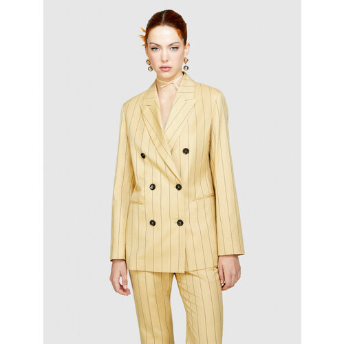 Пиджак Sisley, размер 44, бежевый пиджак griol размер 44 бежевый