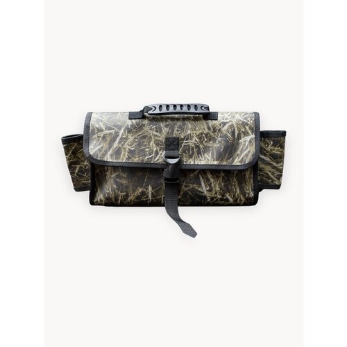 Сумка органайзер на ликтрос в лодку пвх с бутылкодержателем зеленый камуфляж