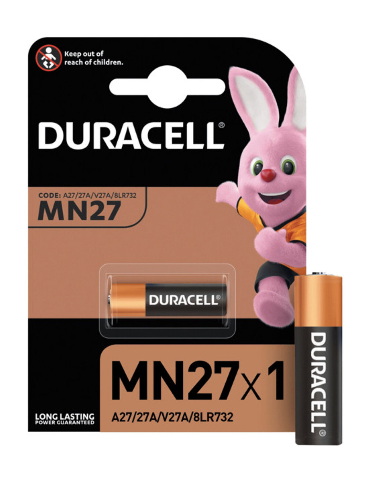 Батарейка DURACELL для сигнализаций 12В MN27 1 штука: гарантированно может храниться до 5 лет