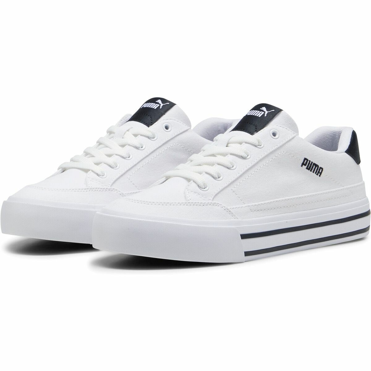 Кеды PUMA Court Classic Vulc, полнота F, размер 9 UK, белый/черный