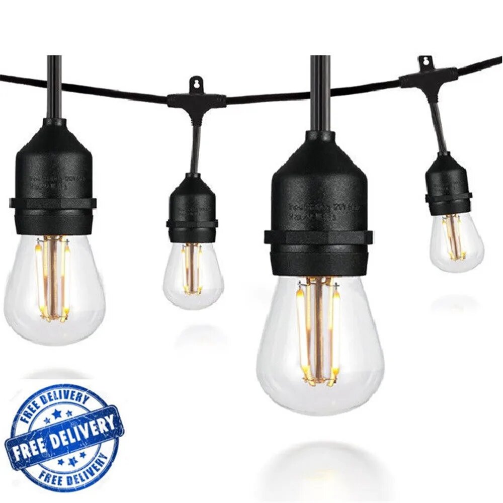Светодиодная гирлянда DACHAN S14 15м, 7M 7Bulbs, AC220V EU Plug