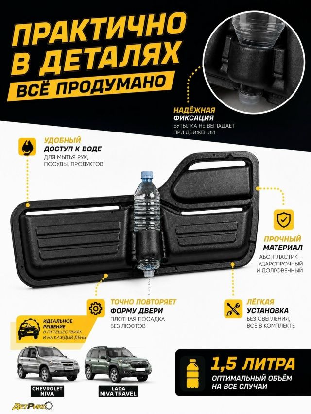 Карман-органайзер пятой двери Люкс для Chevrolet Niva и LADA Niva Travel