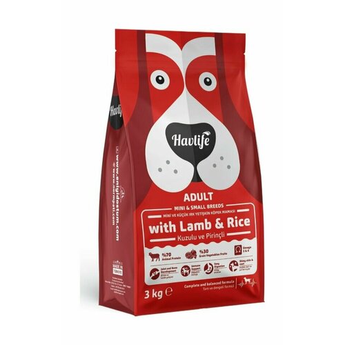 Havlife - Сухой корм для взрослых собак карликовых и малых пород, с ягненком и рисом 3 кг pp62749