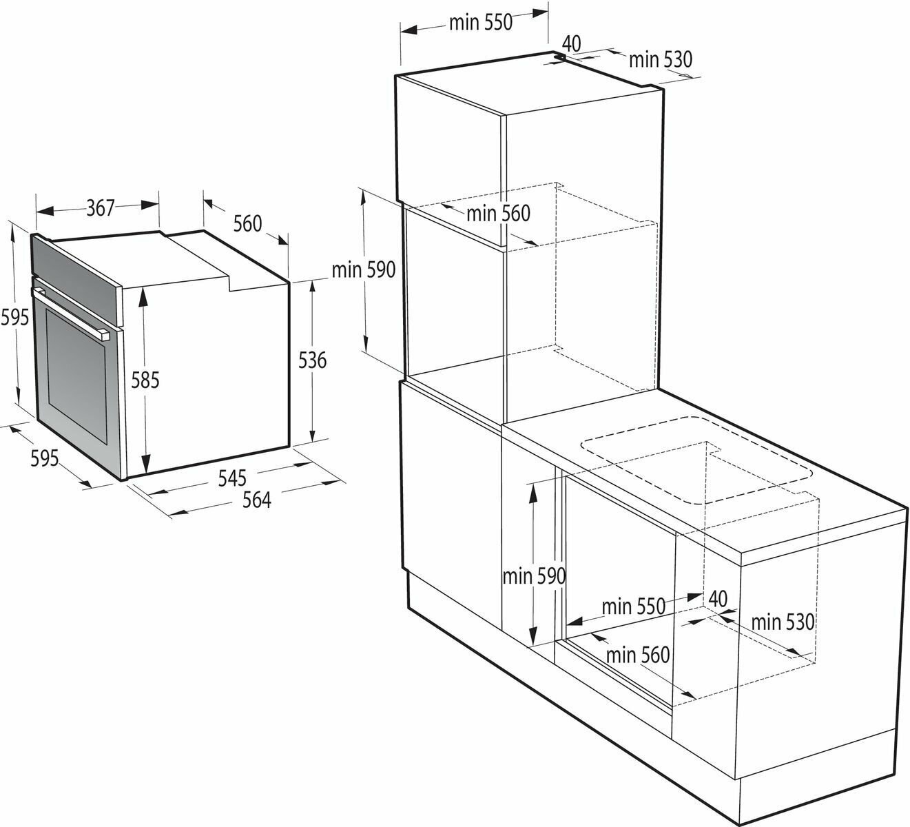 Электрический духовой шкаф Gorenje BO6735CLB