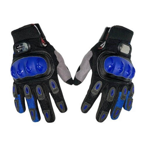 Мотоперчатки перчатки текстильные Pro Biker MCS-27 для мотоциклиста на мотоцикл скутер квадроцикл, черно-синие, M