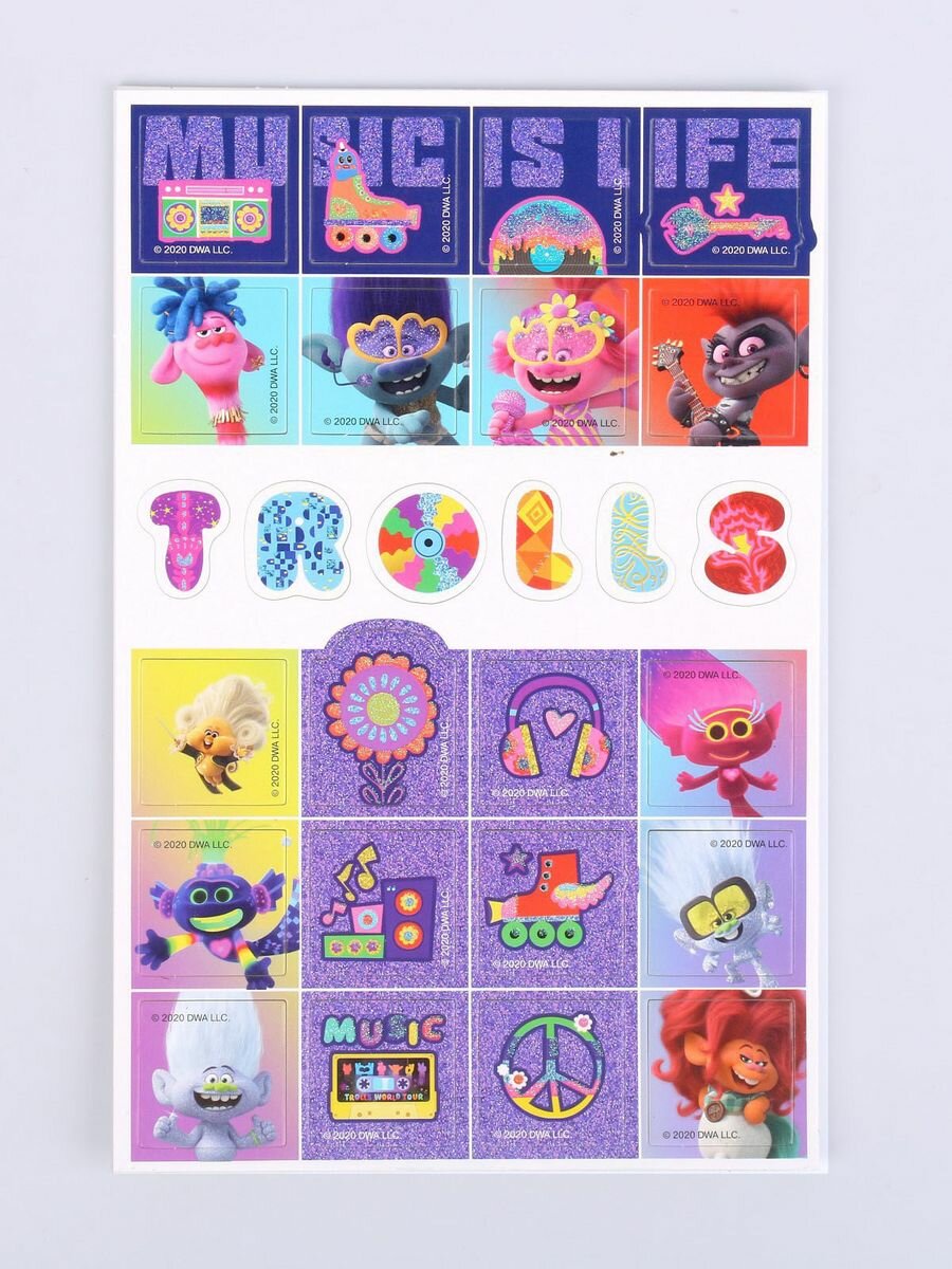 Наклейки вспененные. Тролли. Дизайн 4 НД плэй - фото №14