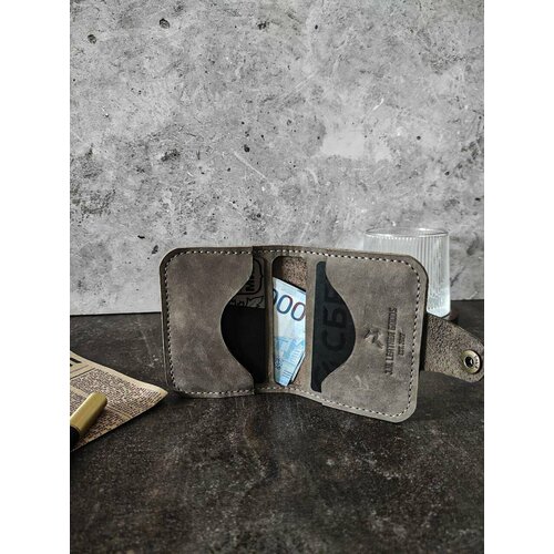 фото Кошелек j.n. leather goods 48, фактура матовая, серый