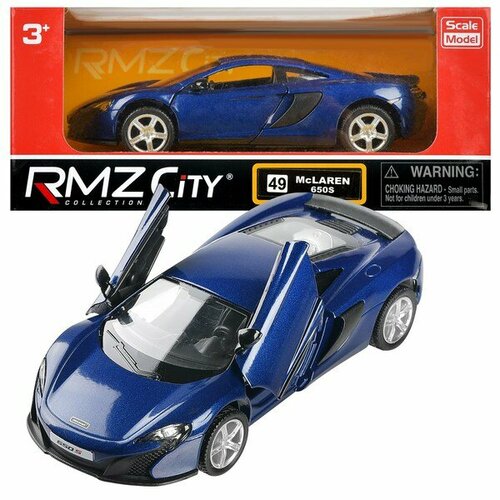 Машинка металлическая Uni-Fortune RMZ City серия 1:32 McLaren 650S, инерционная, цвет синий, двери открываются